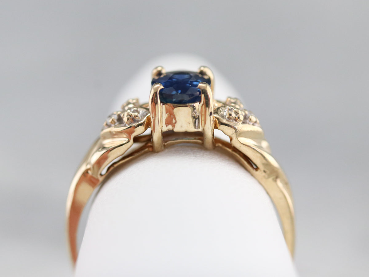 Sapphire and Diamond Anniversary Ring