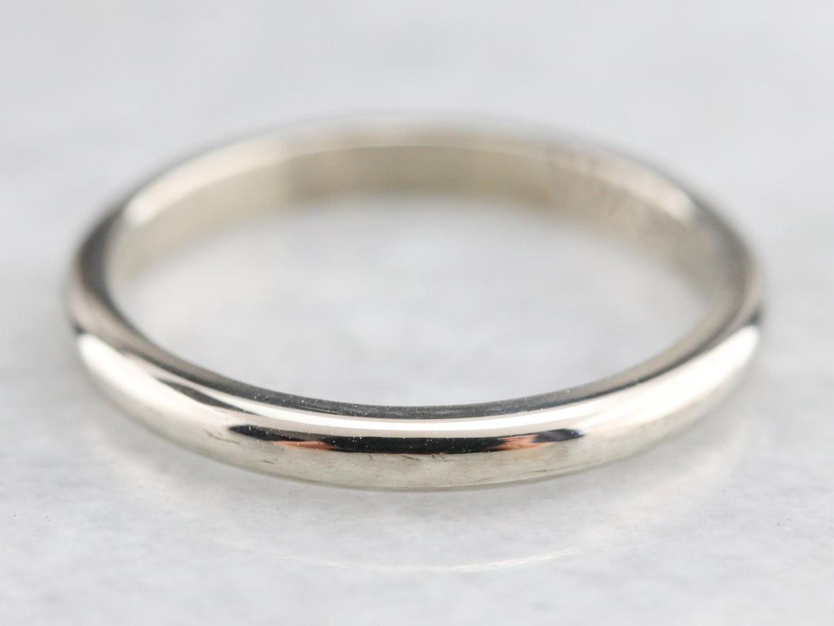 Sleek White Gold Band