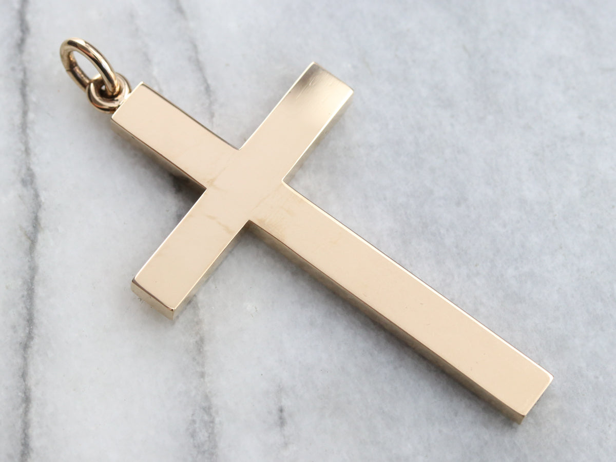 Antique Monogram HFM Cross Pendant