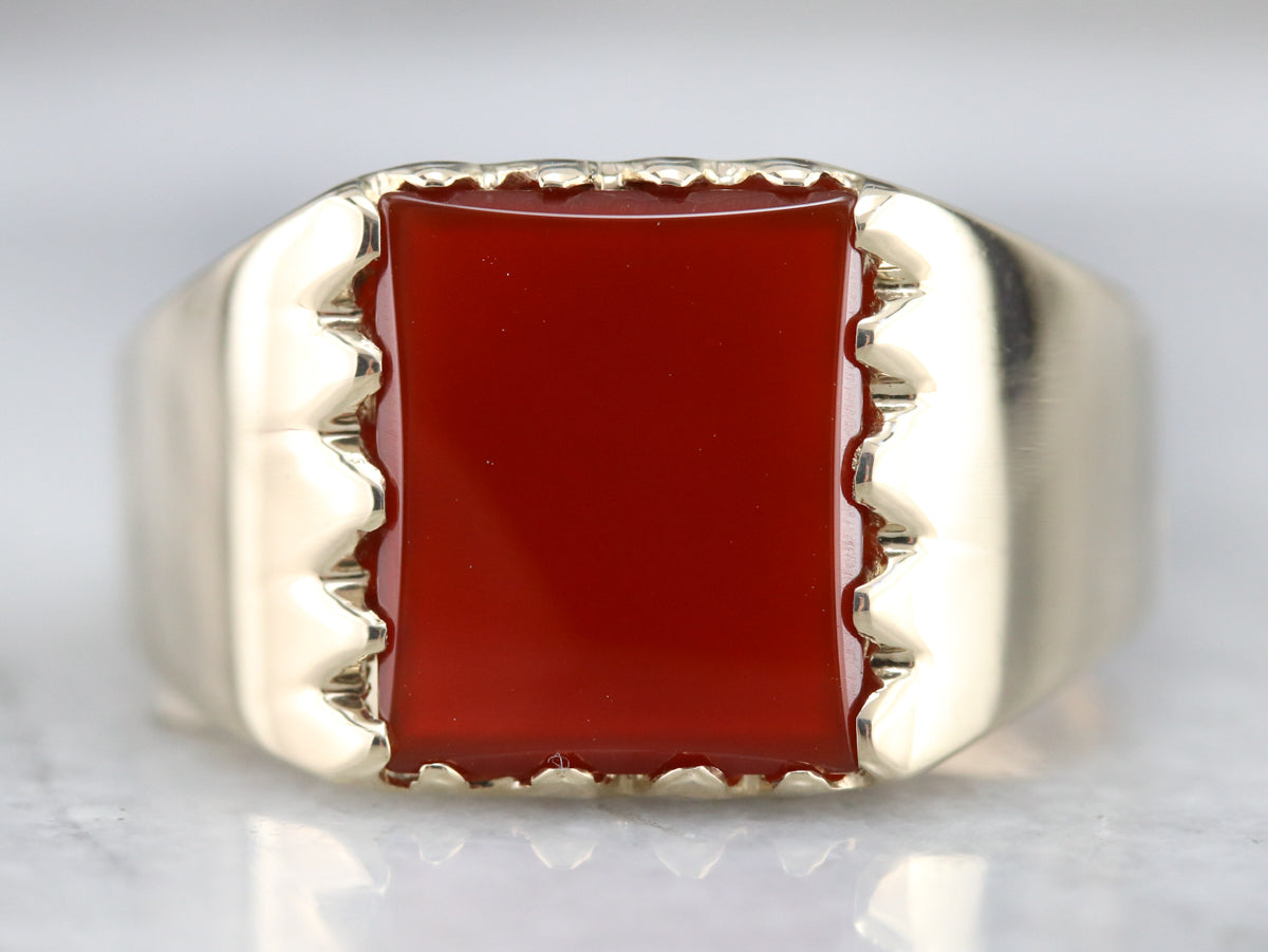 Vintage Carnelian Men's Ring