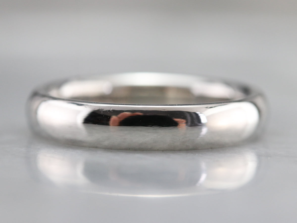 Polished Platinum Wedding Band