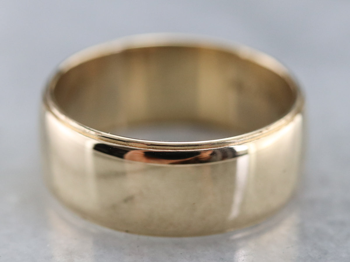 Men&#39;s Art Carved Gold Band