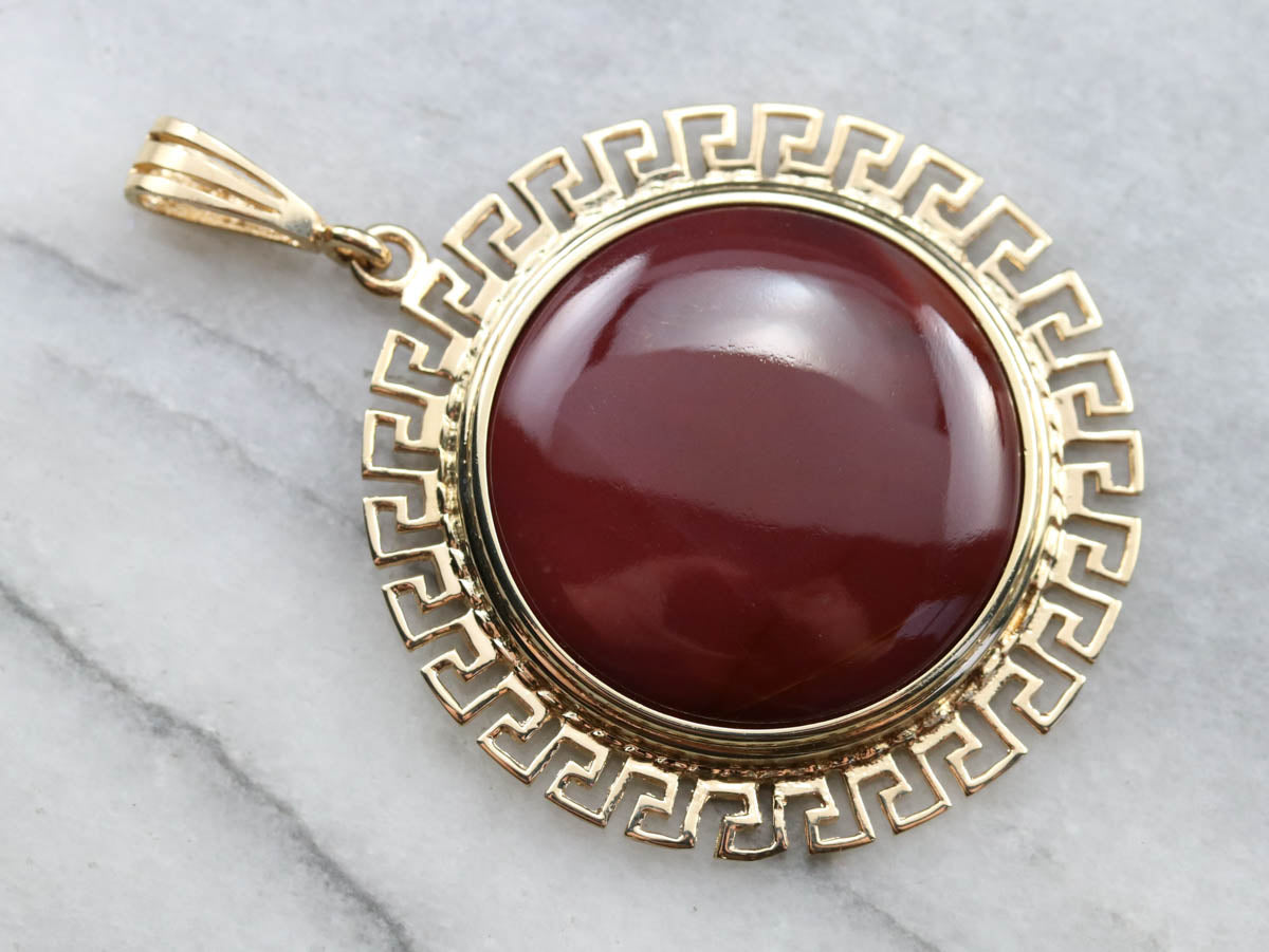 Bold Gold Mookaite Jasper Pendant