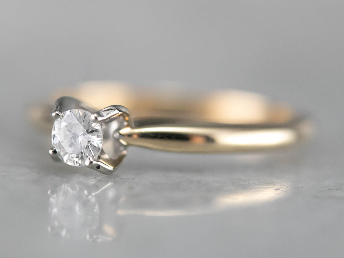 Vintage Diamond Solitaire Engagement Ring