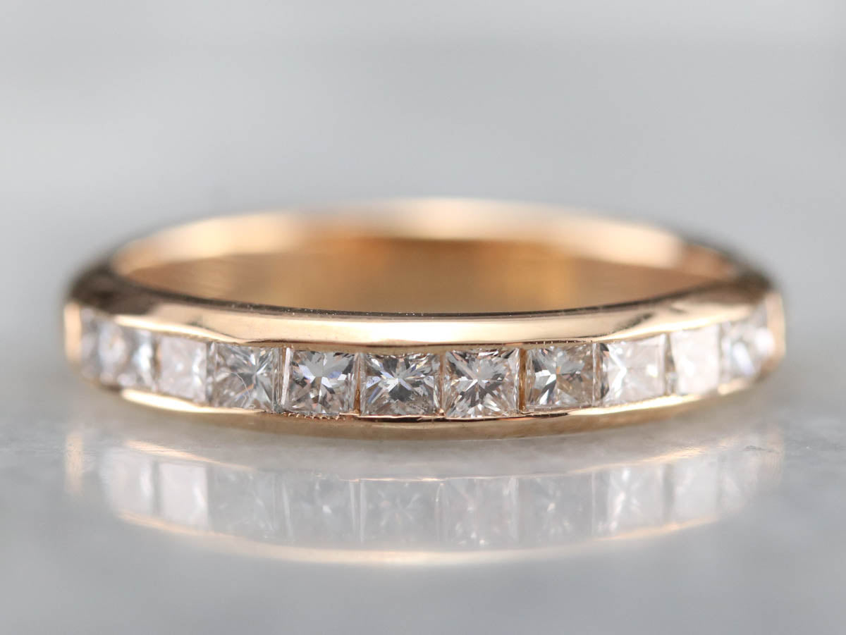 Channel Set Diamond Wedding Band