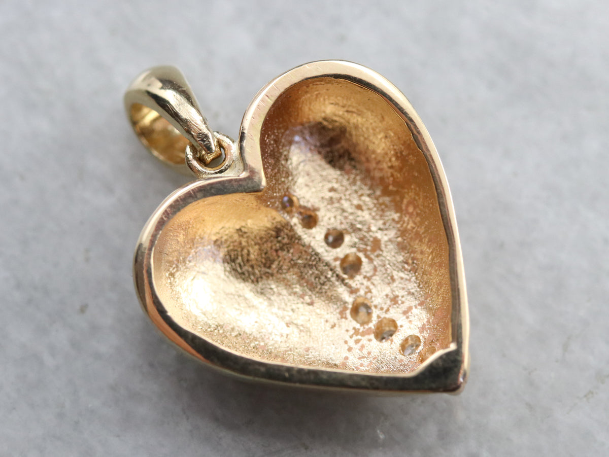 Diamond Heart Gold Pendant