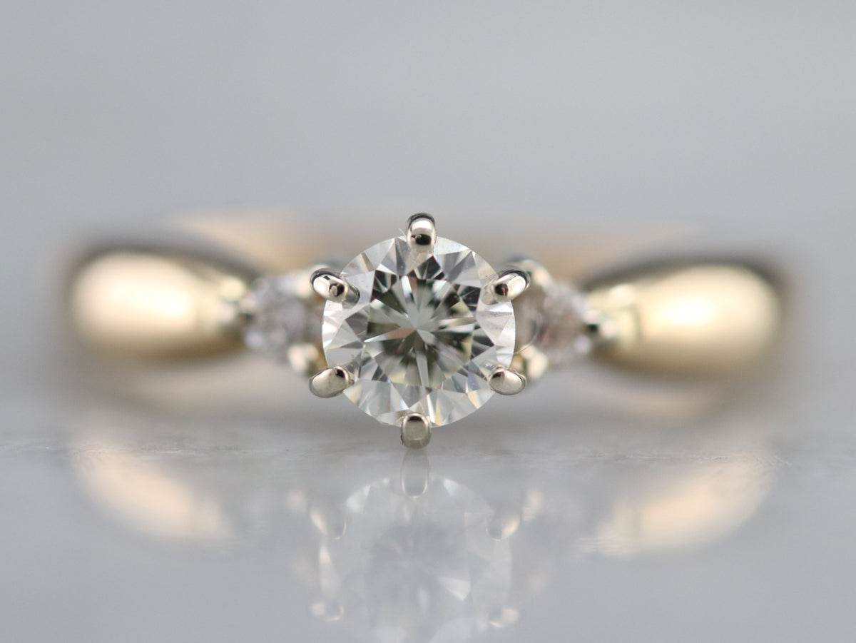 Vintage Three Stone Diamond Engagement Ring