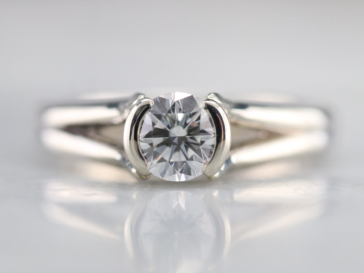 White Gold Diamond Solitaire Engagement Ring