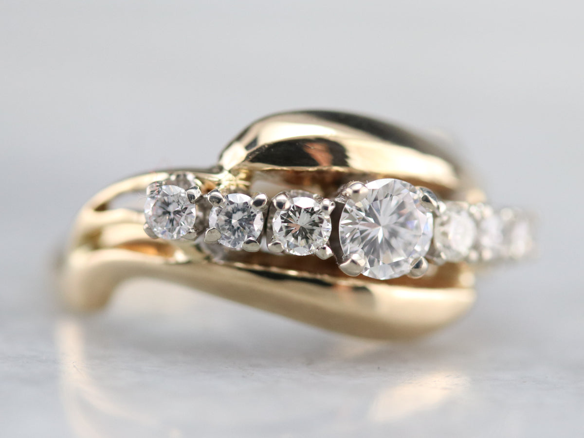 Vintage Diamond Bypass Ring