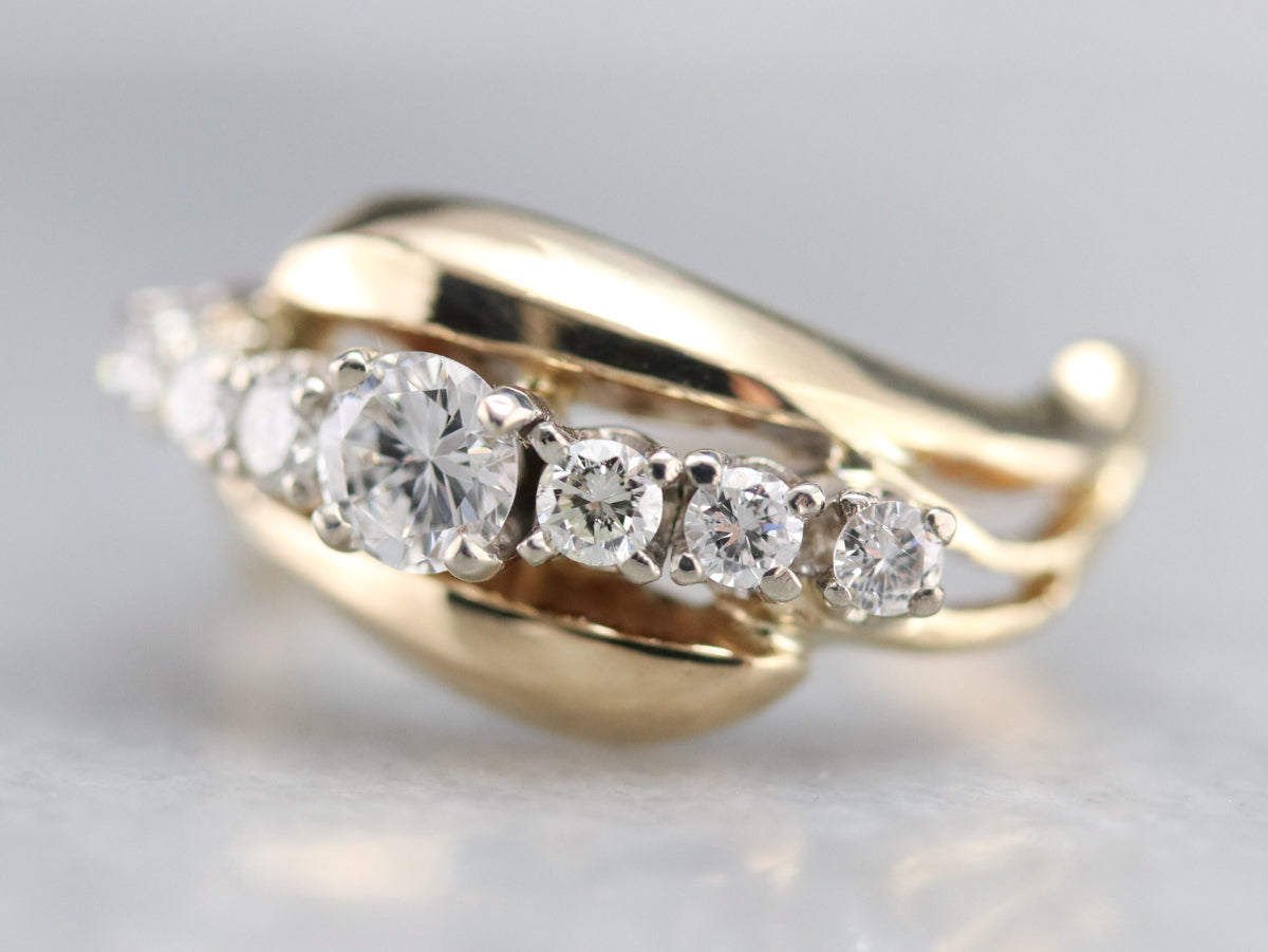 Vintage Diamond Bypass Ring