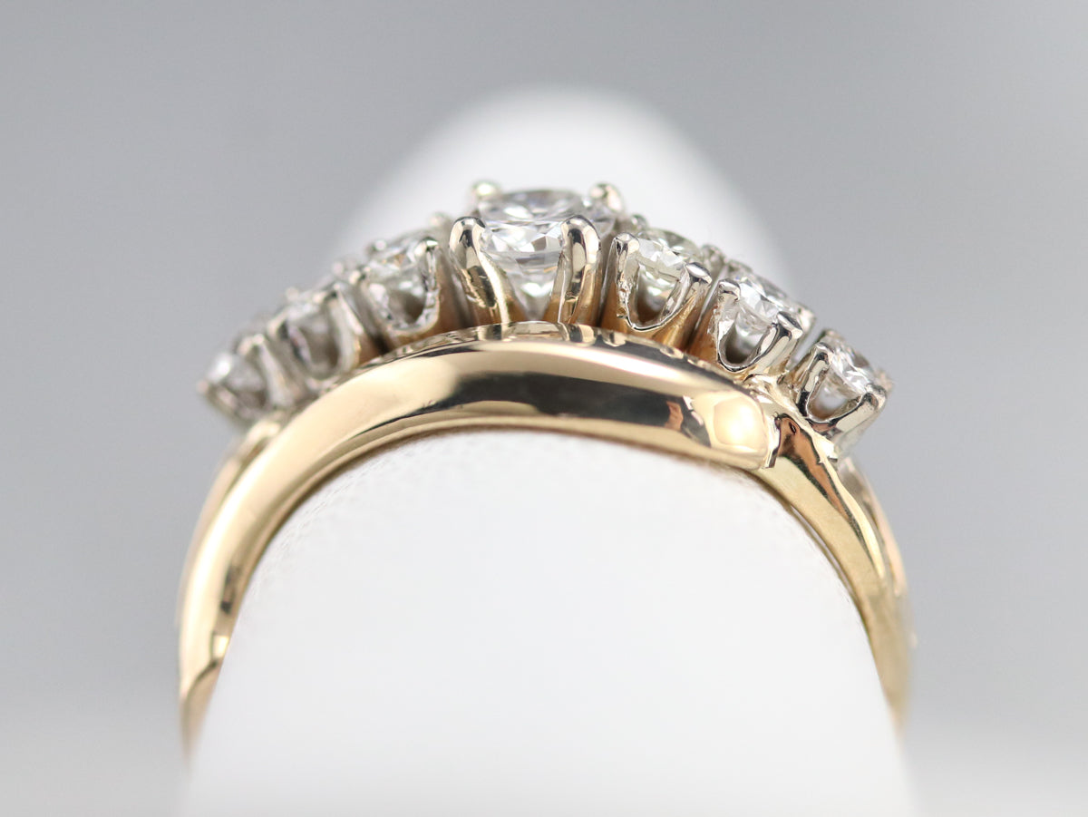 Vintage Diamond Bypass Ring