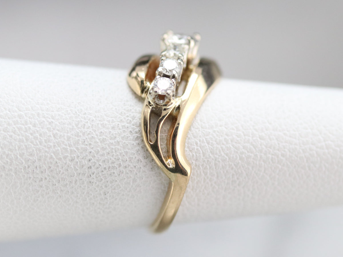 Vintage Diamond Bypass Ring