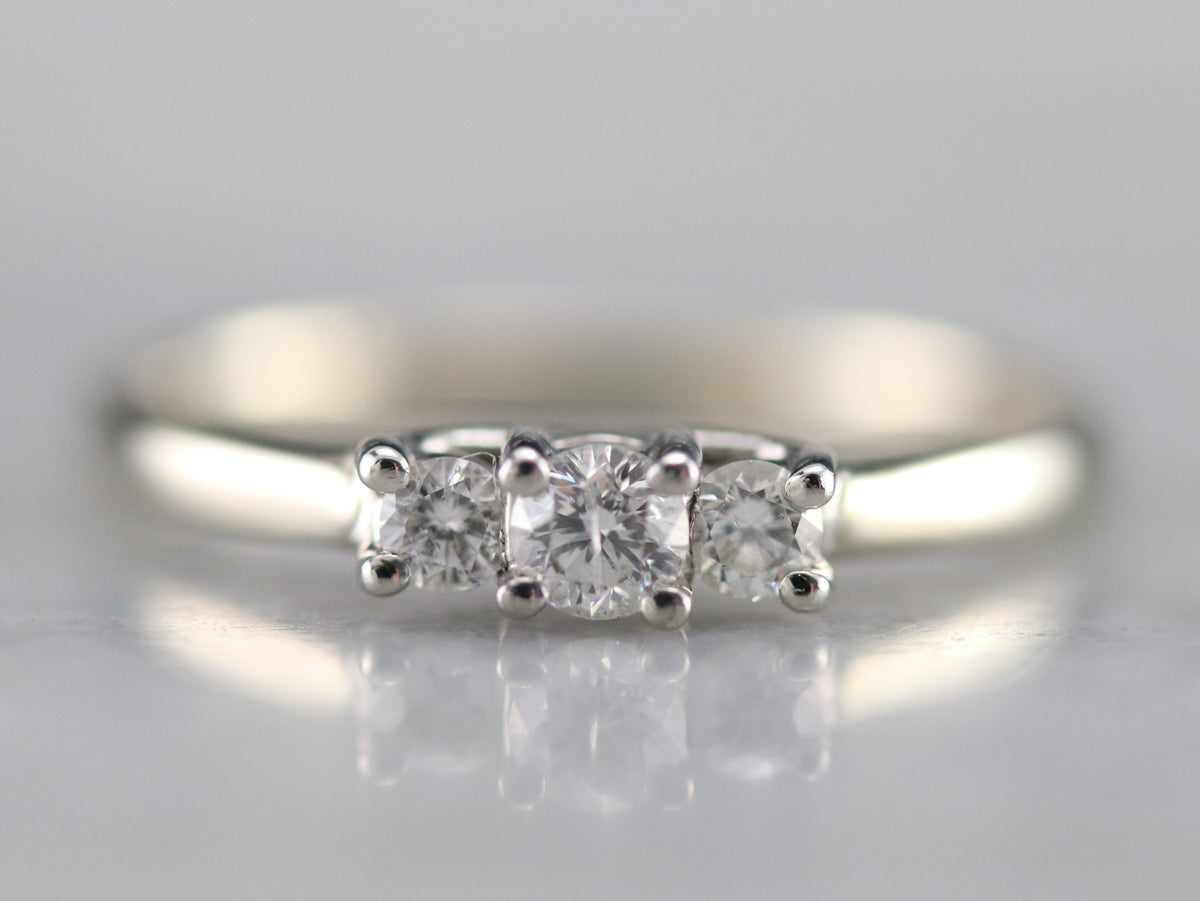 Three Stone Diamond Engagement Ring