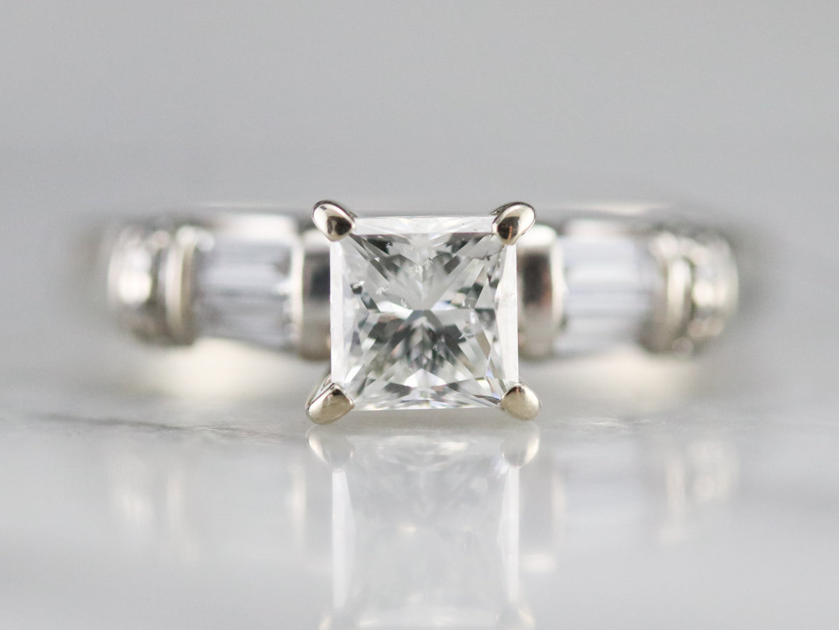 Modern Princess Cut Diamond Engagement Ring