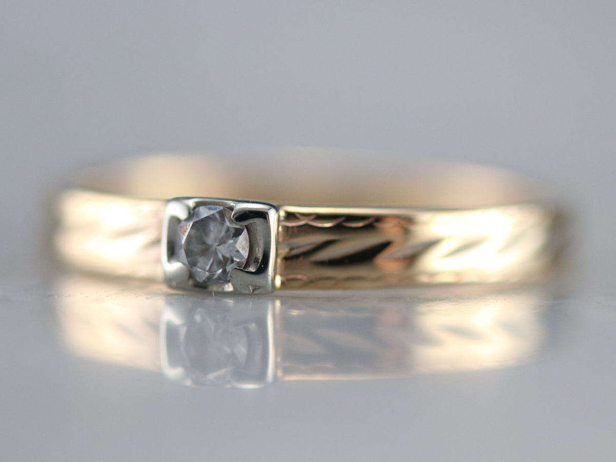 Vintage Diamond Solitaire Band