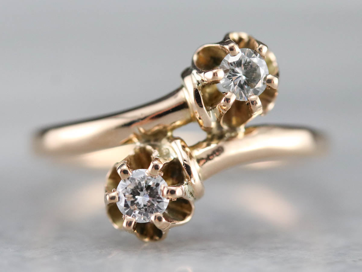 Buttercup Diamond Bypass Ring