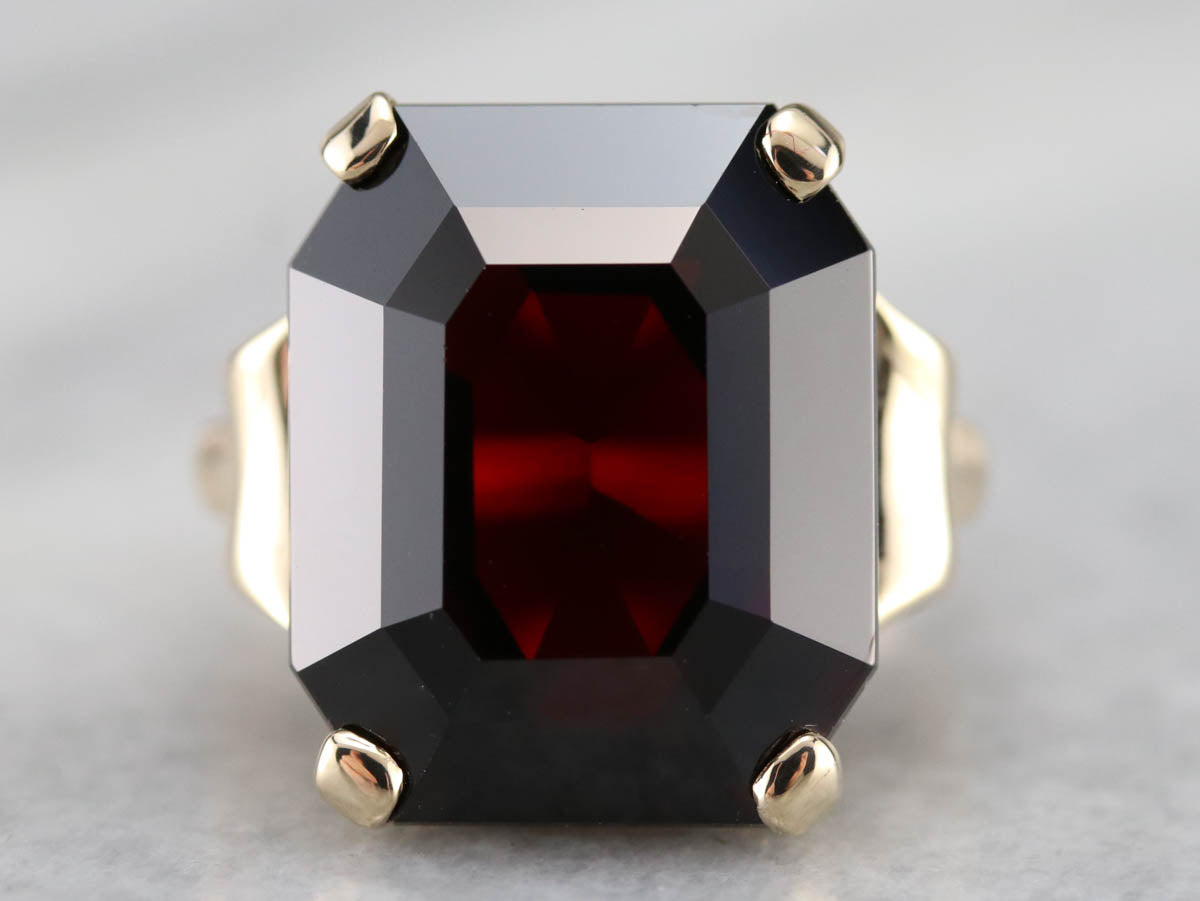 Vintage Garnet Cocktail Ring