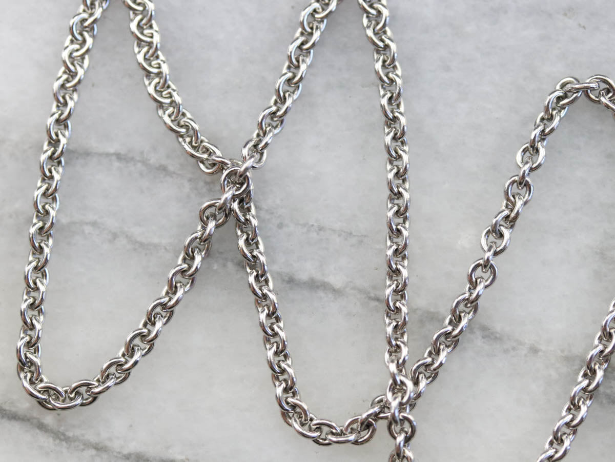 Platinum Rolo Link Chain