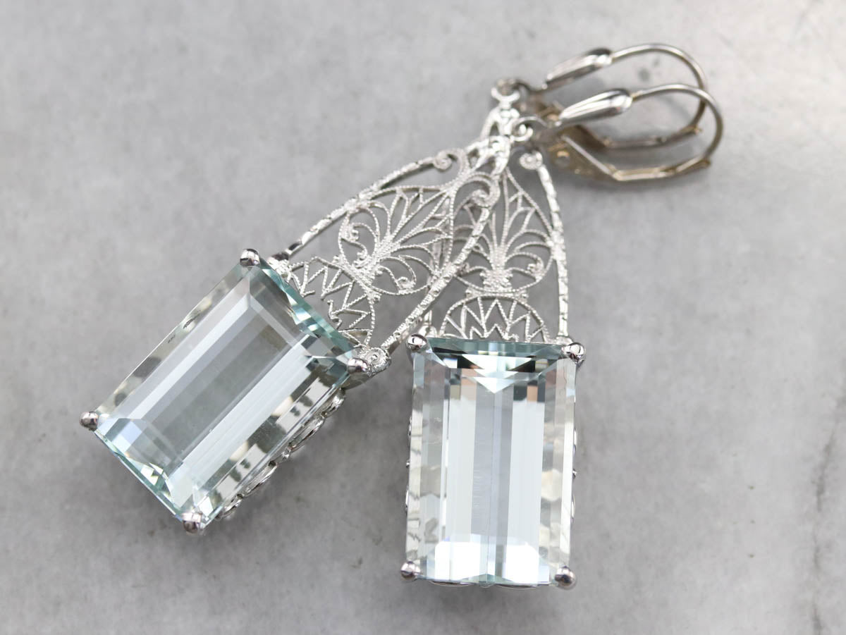 Gorgeous Aquamarine Drop Earrings