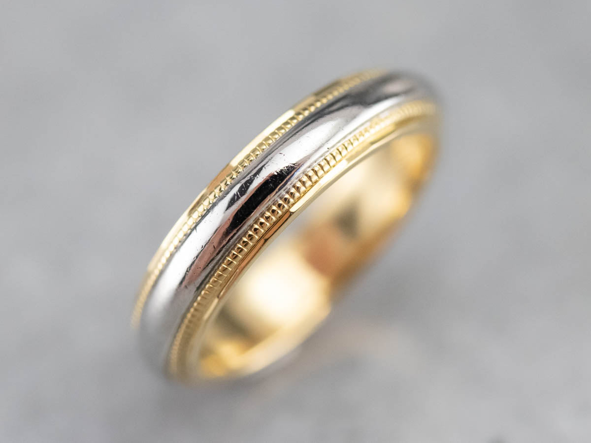 Platinum and 18K Gold Wedding Band