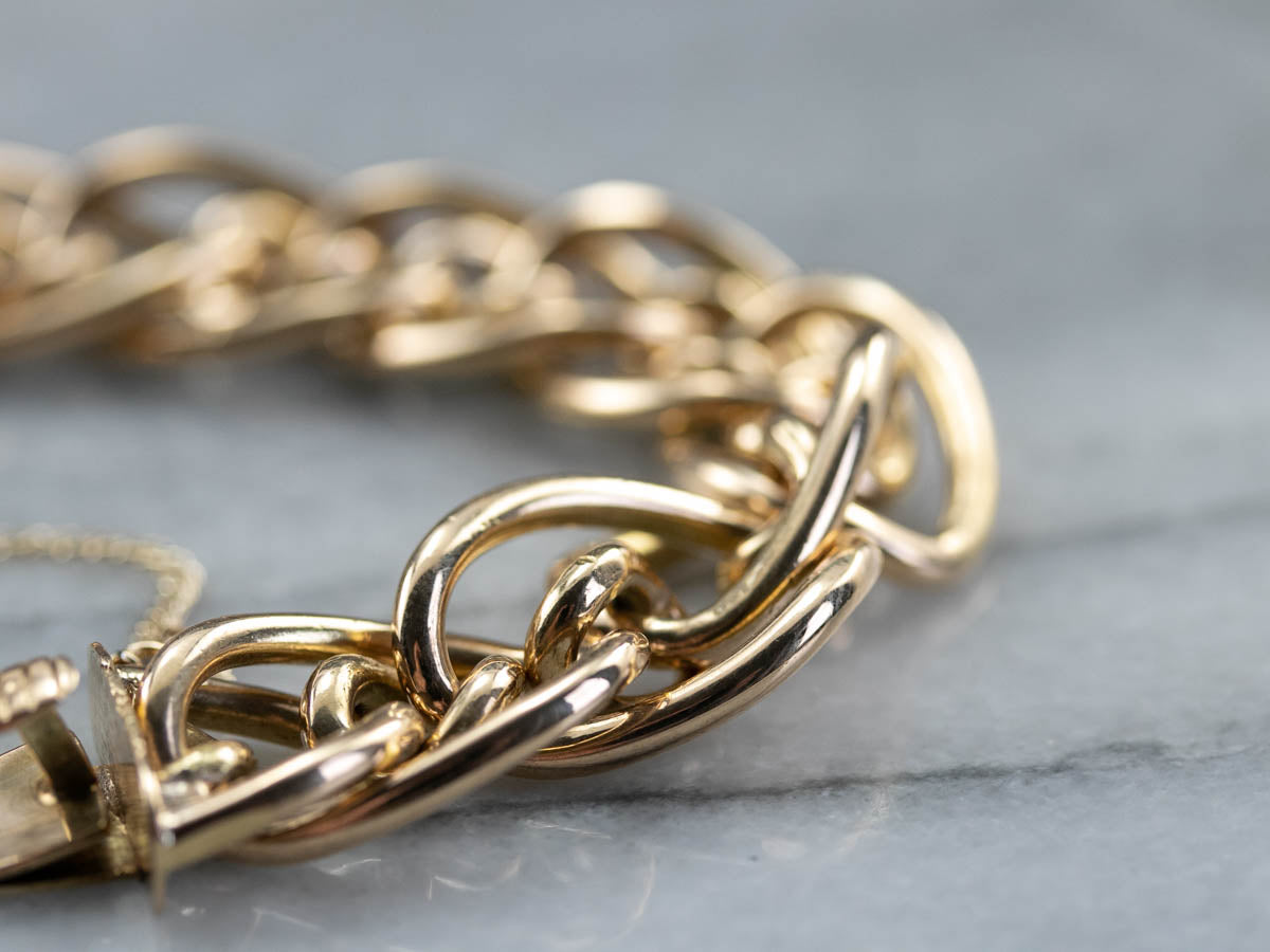 Chunky Double Chain Bracelet Gold
