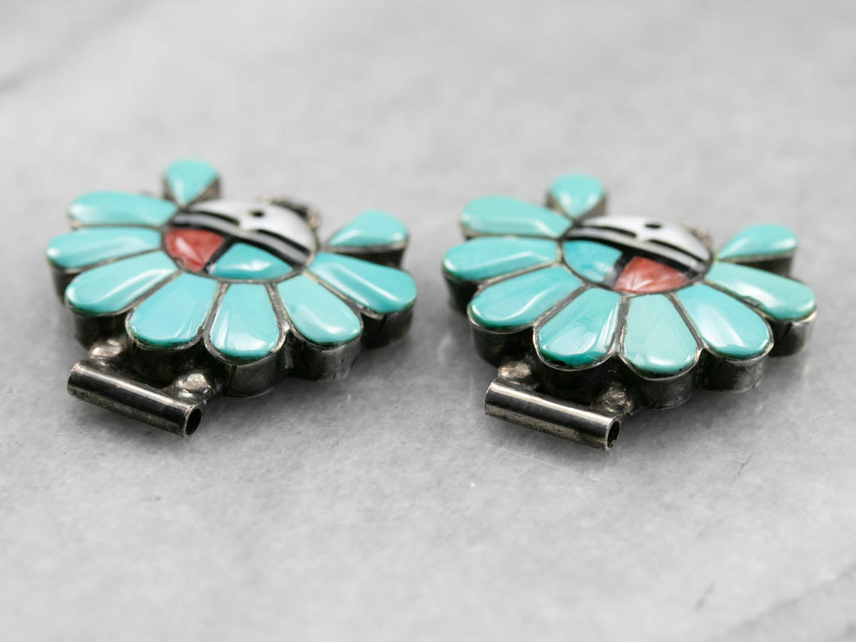 Zuni Sunface Turquoise Watch Tips