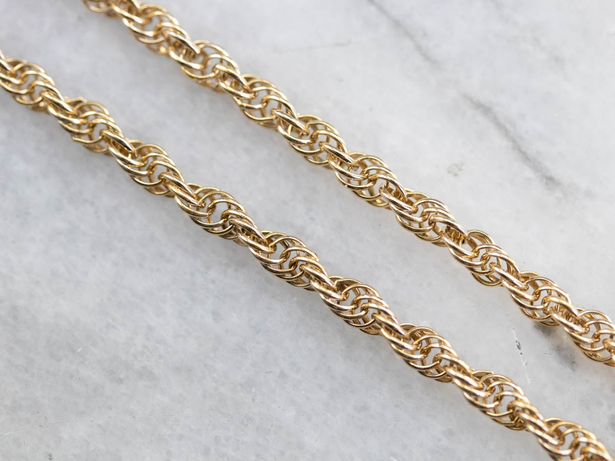 Vintage 14K Yellow Gold Rope Twist Chain