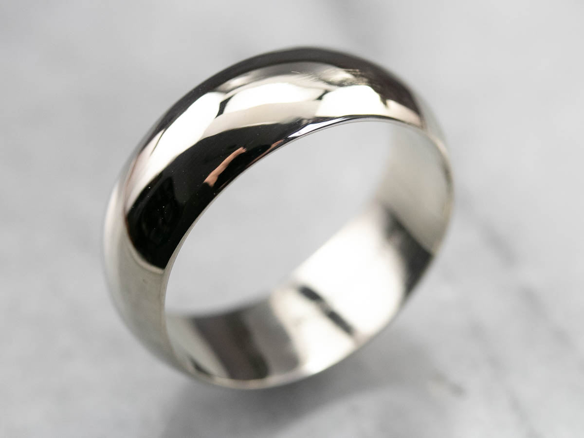 Sleek White Gold Band