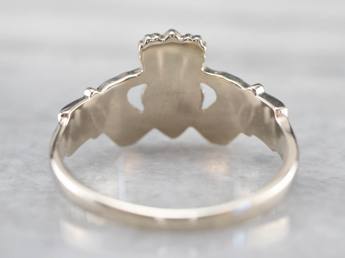 Anillo claddagh oro blanco sale