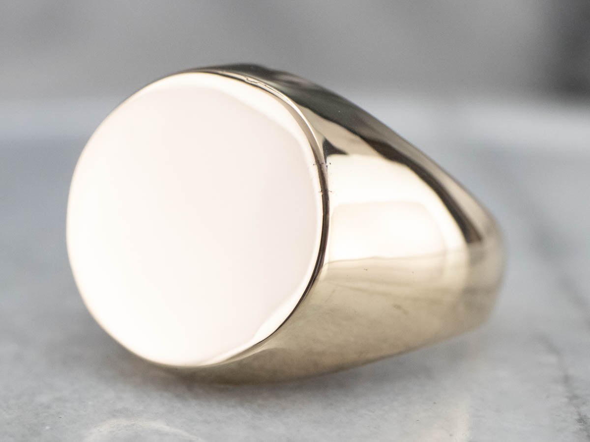 Bold Yellow Gold Signet Ring