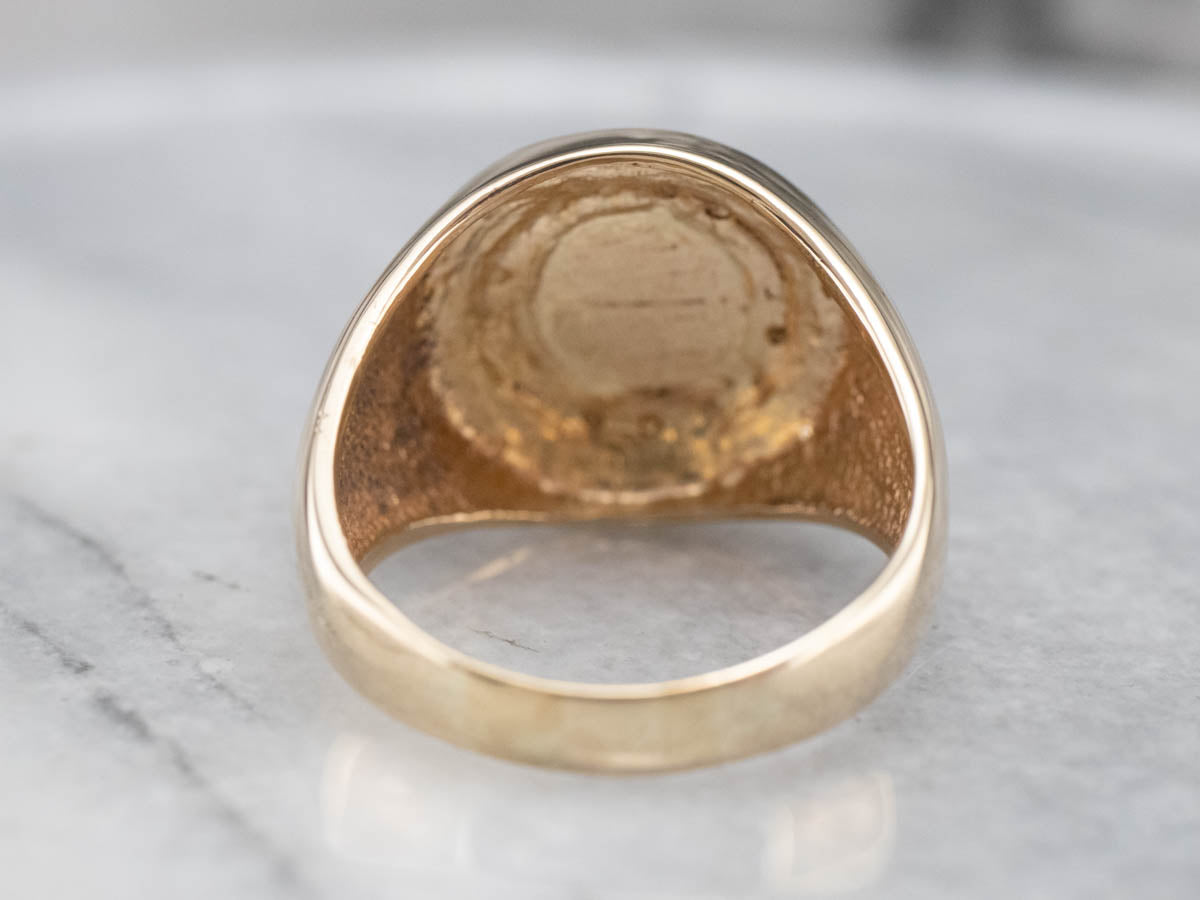 Bold Yellow Gold Signet Ring