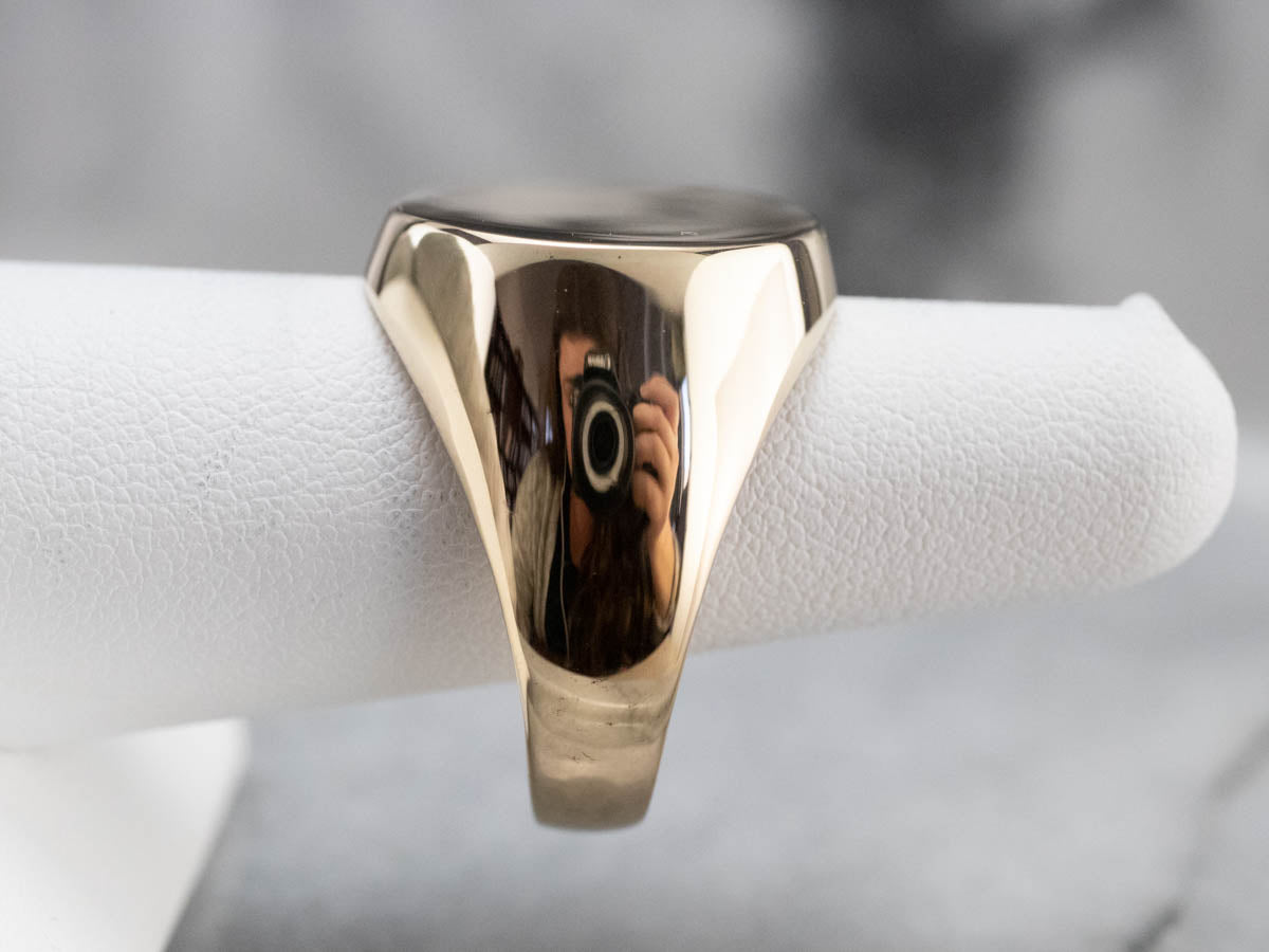 Bold Yellow Gold Signet Ring