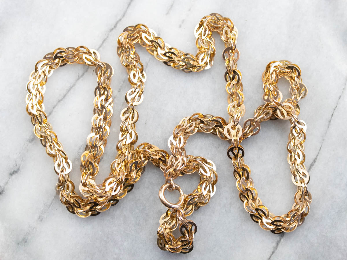 Vintage Yellow Gold Statement Chain