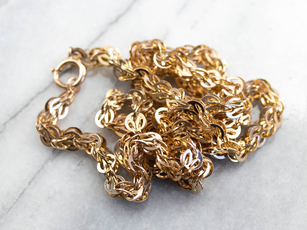 Vintage Yellow Gold Statement Chain