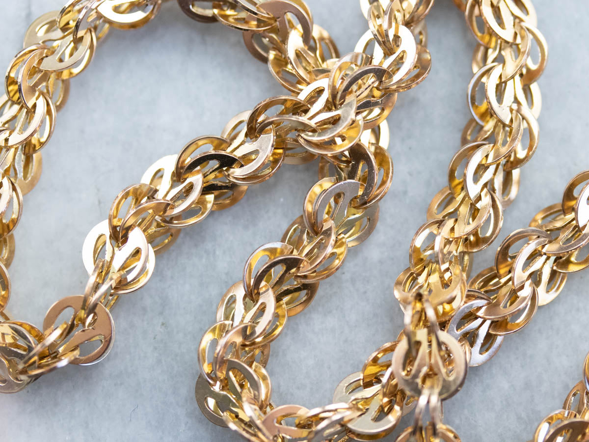 Vintage Yellow Gold Statement Chain