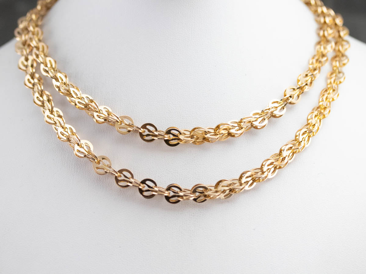 Vintage Yellow Gold Statement Chain