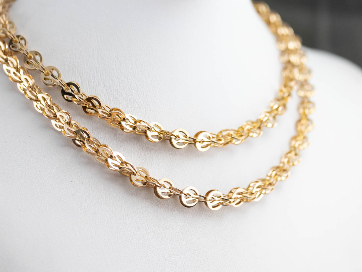 Vintage Yellow Gold Statement Chain