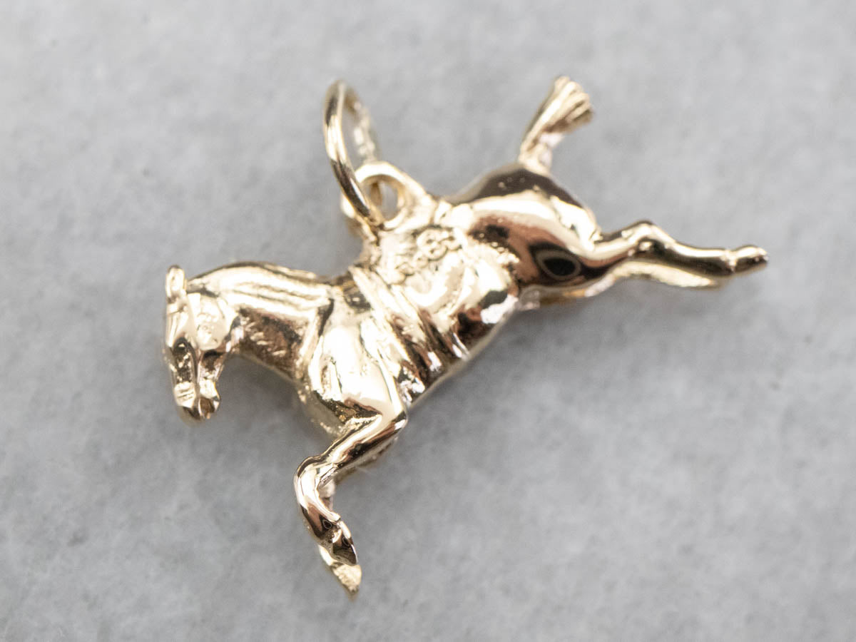 Vintage Jumping Horse Equestrian Charm