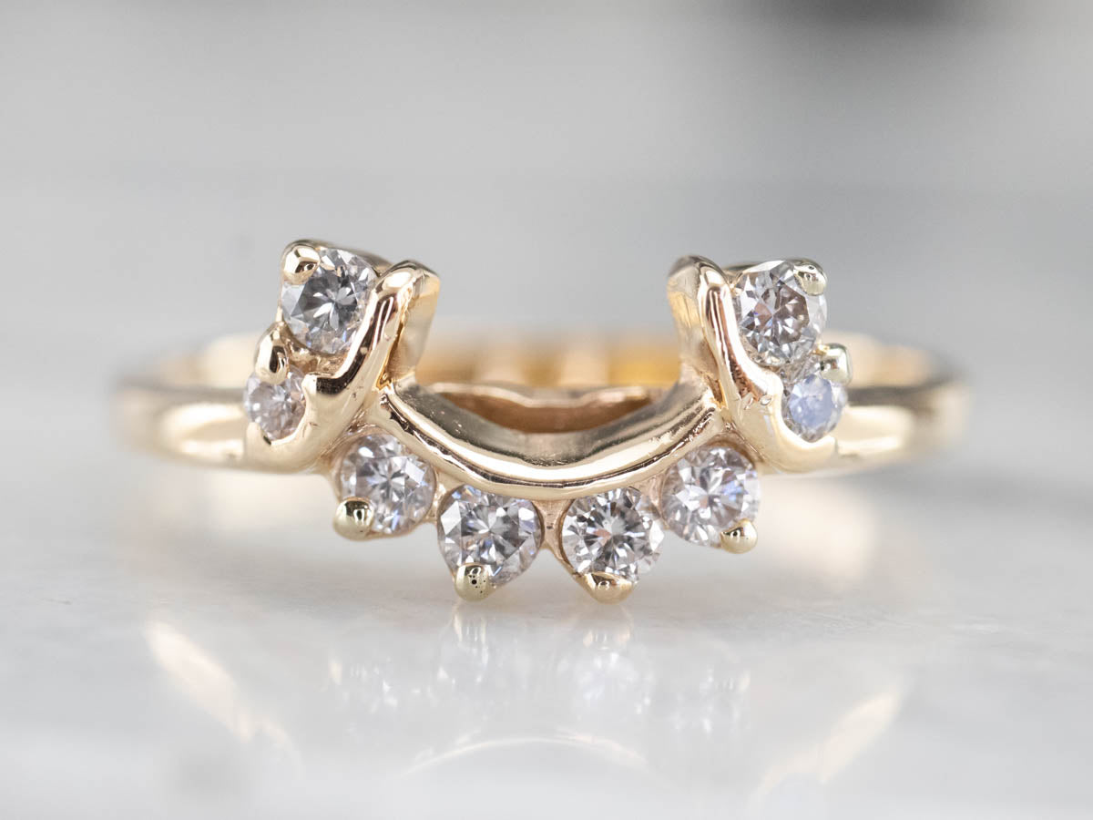 Yellow Gold Diamond Contour Band