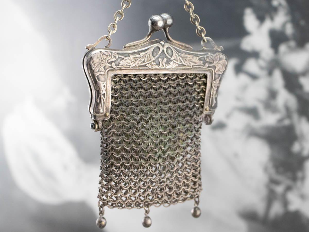 Vintage Mesh hot Purse With Chain