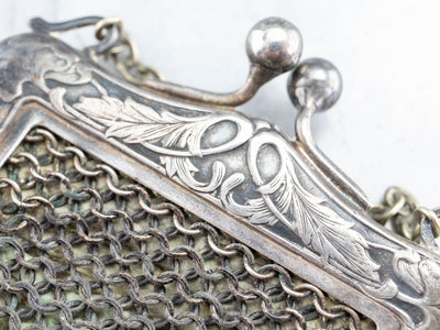 Antique Victorian Hallmarked Alpaca Silver Mesh Purse - Germany - Minor  Wear | eBay