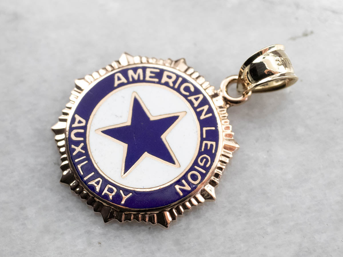 American Legion Auxiliary Gold Fob