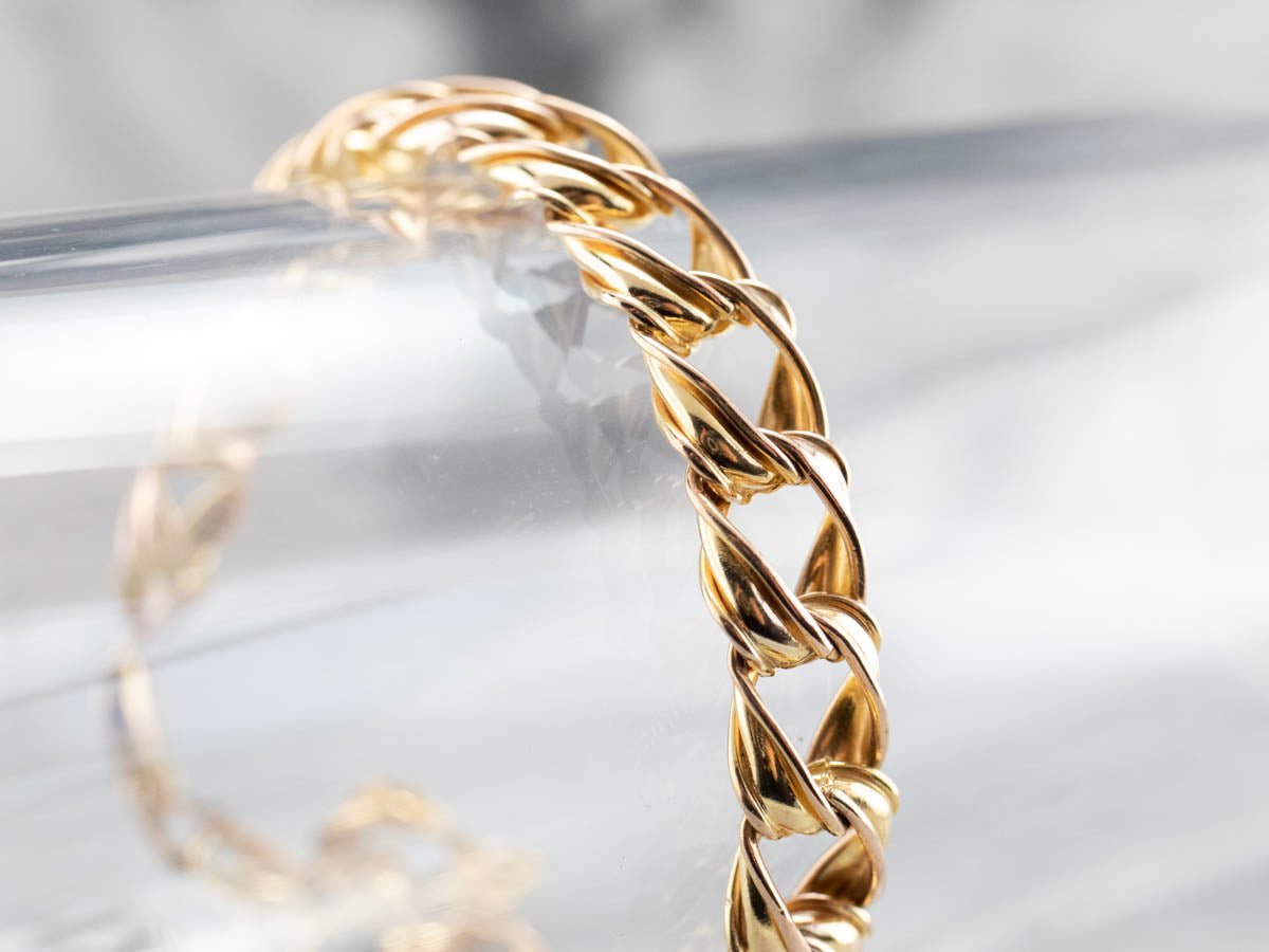 18K Gold Bracelet Vintage Italian Gold Link Bracelet | Etsy | Gold bracelet,  Gold link bracelet, Yellow gold jewelry