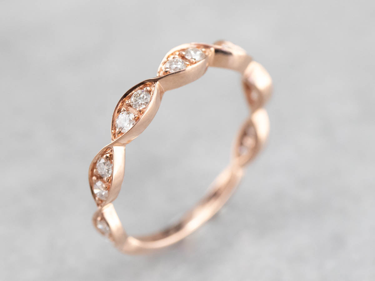 Rose Gold Diamond Wedding Band