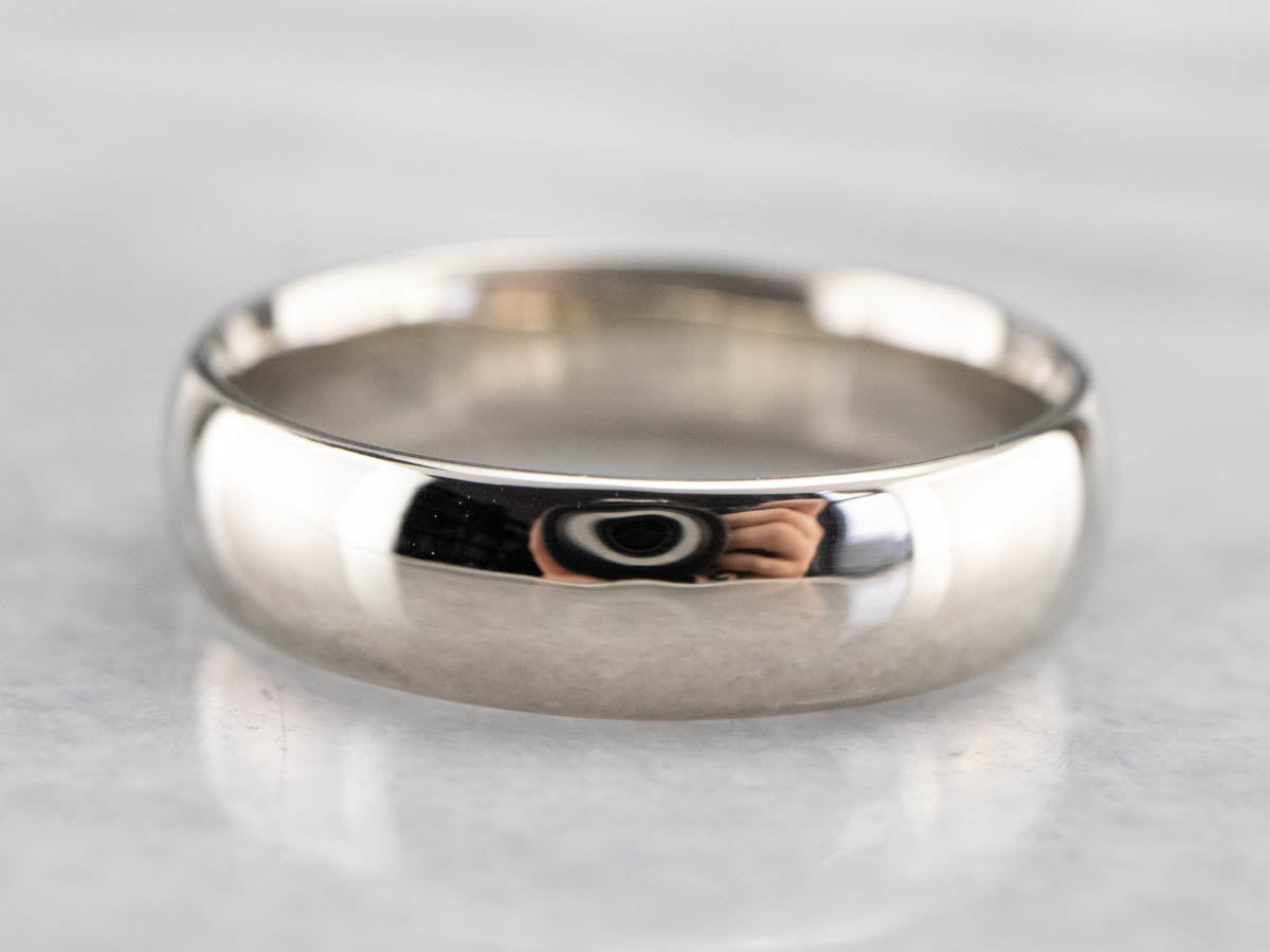 14k white gold comfort fit wedding band online