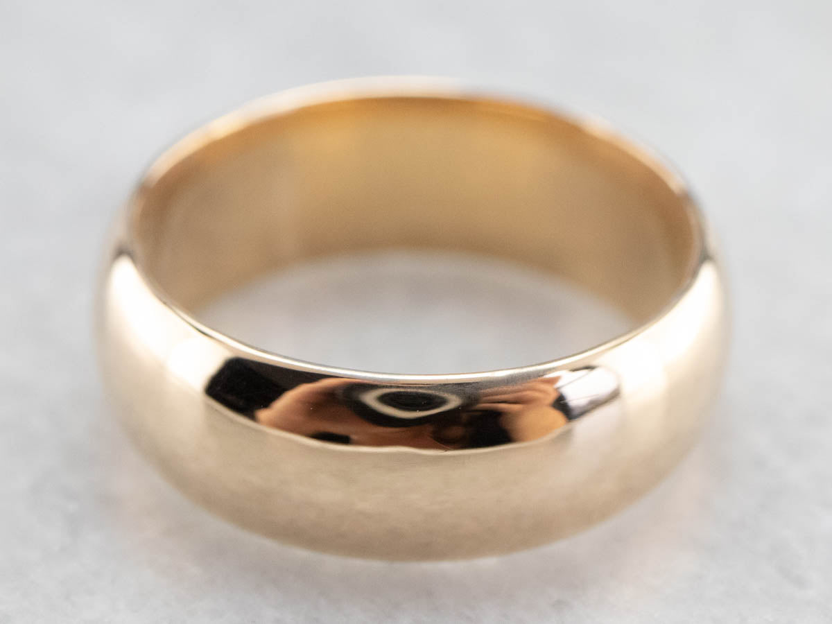 Vintage 14K Gold Plain Wedding Band