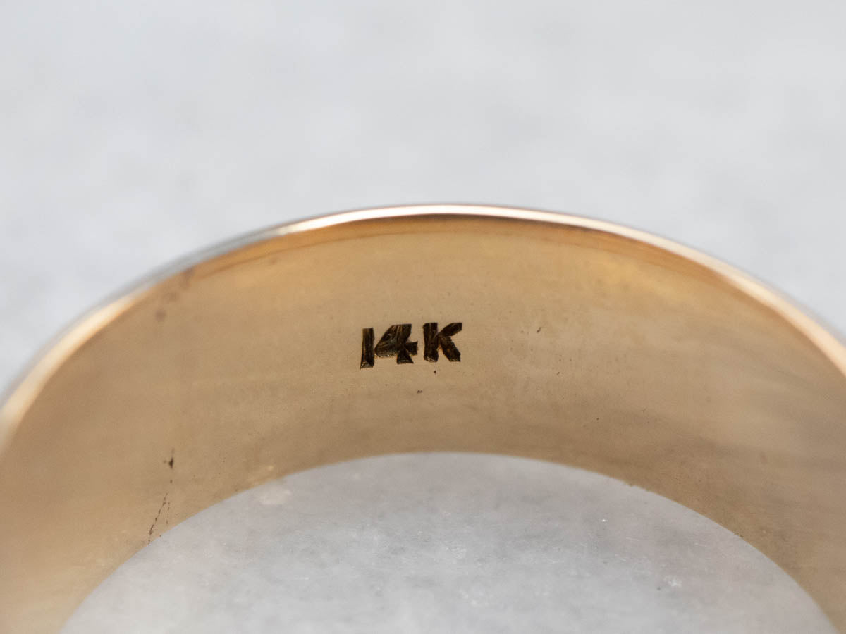 Vintage 14K Gold Plain Wedding Band