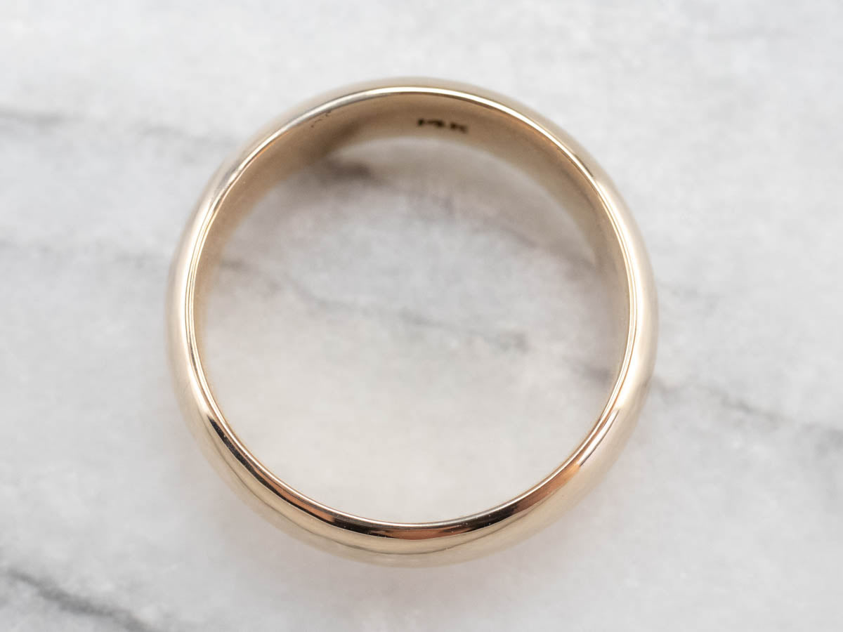 Vintage 14K Gold Plain Wedding Band