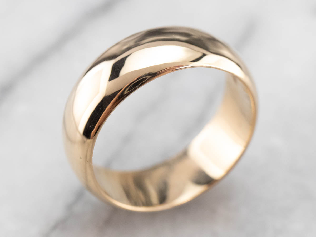 Vintage 14K Gold Plain Wedding Band