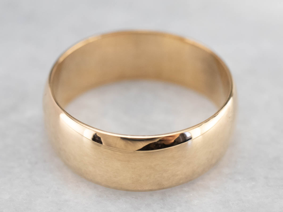 Vintage 18K Gold Men's Wedding Band